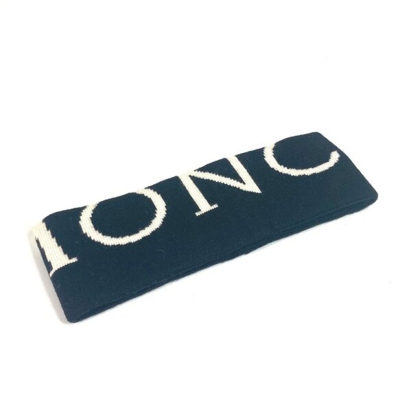 MONCLER logo headband hair accessories hair band wool / polyester Black/White - Picture 1 of 8